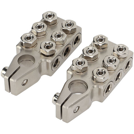 Adaptateurs De Bornes De Batterie Voiture - Convertisseur Poste Argenté 15mm