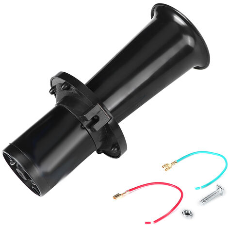 Klaxon À Air 12V 600dB Super Puissant - Double Tube Noir - Pour Voiture, Camion, Van