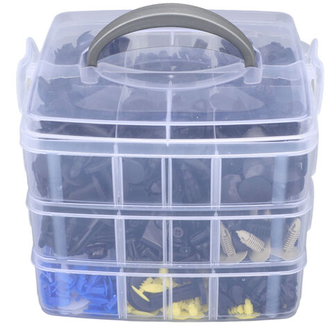 Jeffergarden Kit de Clips de pare-chocs de voiture, 970 pièces, avec outils de démontage, ensemble de Rivets à punaises automatiques universels pour l'automobile (1/5)