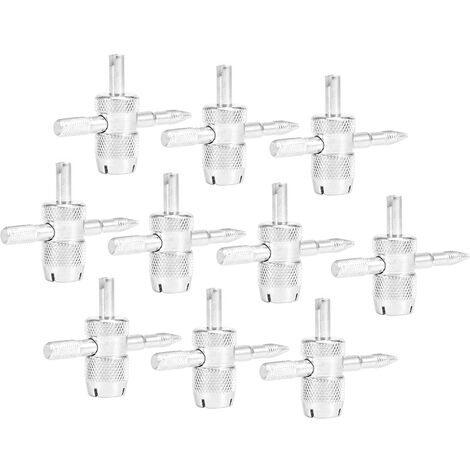 GARRYFIZH Kit de 10 clés extractrices d'obus de valve de pneu 4 voies en alliage d'aluminium pour la réparation automobile (1/5)