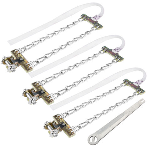 Jeffergarden 3 pièces 165-195mm anti-dérapant boue glace neige pneu chane hiver sécurité pneu ceinture pour voiture camion SUV (1/5)