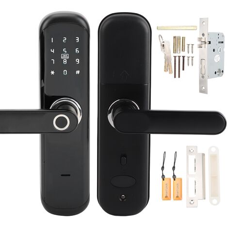 Serrure de Porte Intelligente d'empreinte Digitale électronique Mot Passe déverrouiller Le Clavier verrouille la poignée Protection sécurité for Maison Installation Facile à Faire soi-même.(Silver Serrure de Porte Intelligente d'empreinte Digitale électronique Mot Passe déverrouiller Le Clavier verrouille la poignée Protection sécurité for Maison Installation Facile à Faire soi-même.(Silver