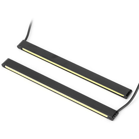 Feux De Jour LED Universels 12V Pour Voiture - Haute Luminosité, Étanches - DRL, Feux De Brouillard, Feux De Plaque (Blanc, 2 Pièces)
