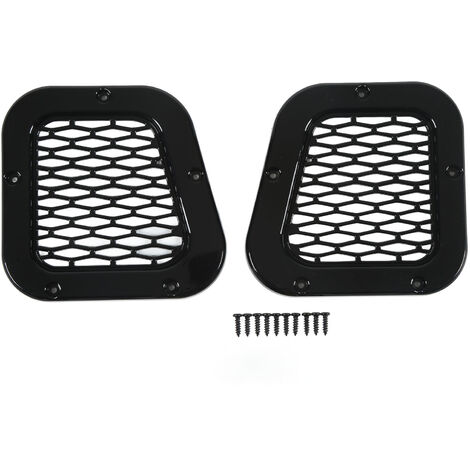 Jeffergarden Couverture de Grille de ventilation d'admission d'air latérale avant, décoration noire brillante de remplacement pour Land Rover Defender 2004 – 2019 (1/5)