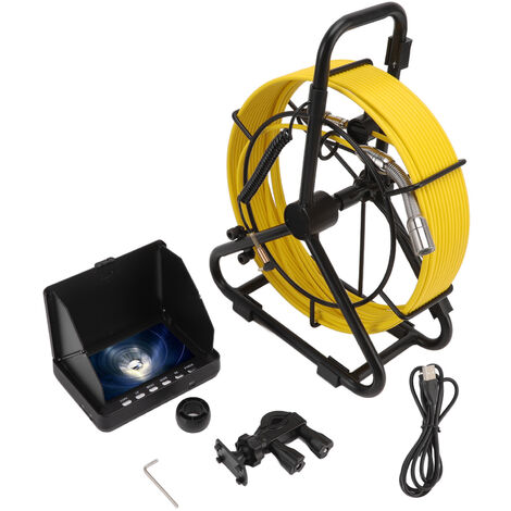 Jeffergarden Caméra d'inspection d'égout de tuyau de 18mm 1080P HD USB avec caméra d'endoscope de tuyau de carte mémoire d'affichage à cristaux liquides de 5 pouces pour la canalisation (1/5)