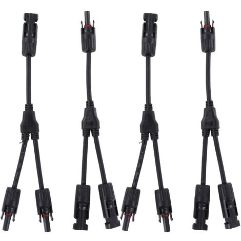 Jeffergarden 2 jeux de cbles solaires photovoltaques, branche en Y, cble parallèle, adaptateur PV, connecteur mle femelle IP67 1000VDC PV LTY2 (1/5)