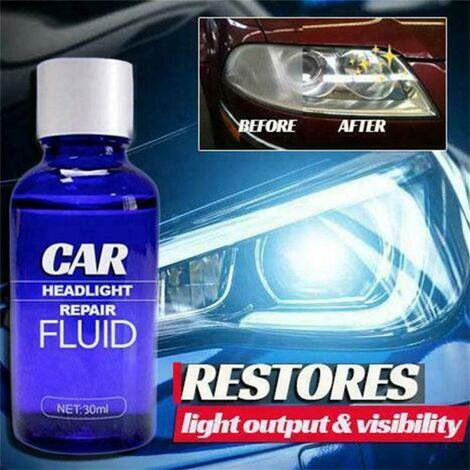 Jeffergarden Liquide de réparation de phares de voiture, 50ml, réparation des rayures, réparation du jaunissement, assainissement oxydatif, restauration floue pour voiture