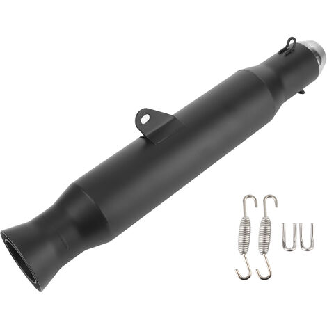 Jeffergarden Tube de tuyau d'échappement universel de 1,5 à 2 pouces, en acier inoxydable, pour moto, Style course GP, noir (1/5)