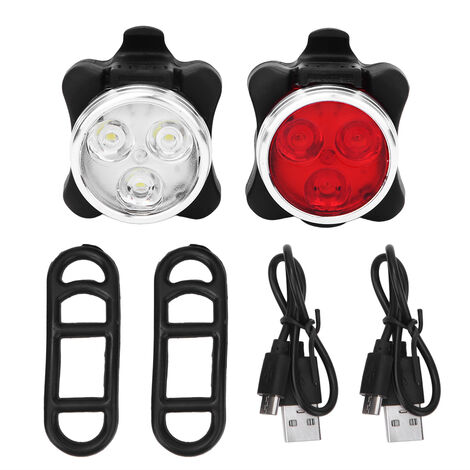 2 Feux De Guidon Vélo Avec Clignotants LED - Étanche IPX4, Modes Fixe/flash - Pour VTT, Route, Diamètre 22 Mm