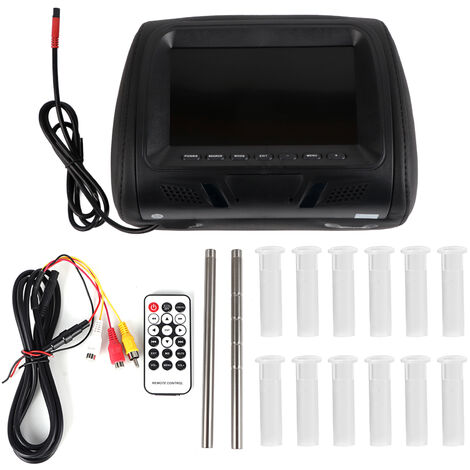 Jeffergarden Moniteur universel pour appui-tête de voiture, 7 pouces, lecteur multimédia vidéo MP5, haute définition, noir (1/3)