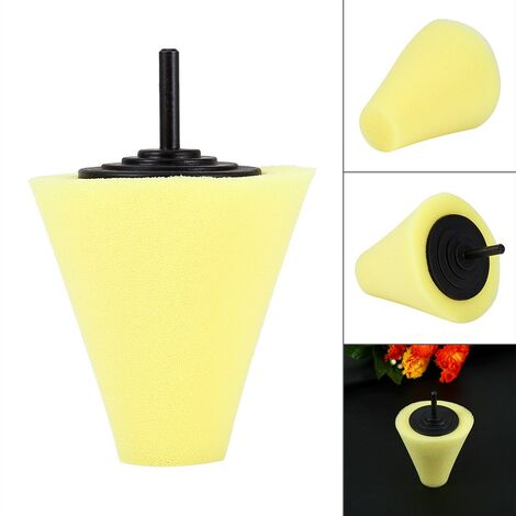 Jeffergarden Tampons de polissage en mousse en forme de cne pour roues, à utiliser avec une perceuse électrique, 1 pièces (1/5)