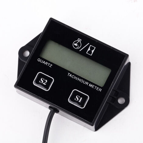 Jeffergarden LCD tachymètre/compteur horaire jauge RPM heure affichage pour 2/4 temps bougie d'allumage moteur à essence moto ATV (1/5)