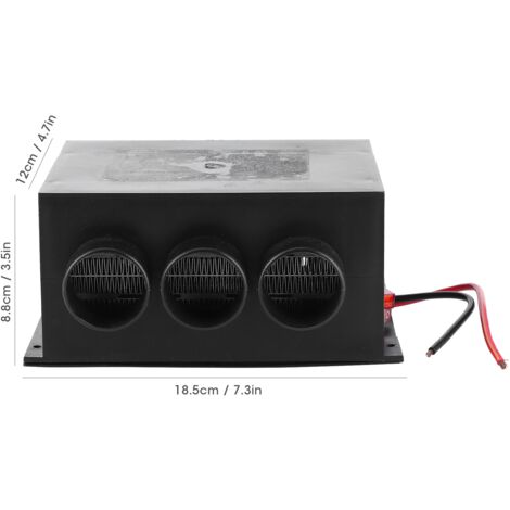 Chauffage De Voiture 12V 300W Portable - 3 Sorties D'air - PTC Céramique - Pour Camion, Camping-car, Caravane - 2