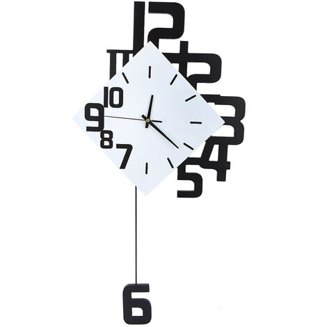 Jeffergarden Horloge murale en fer forgé de style nordique horloge murale suspendue bar de salon (1/5)