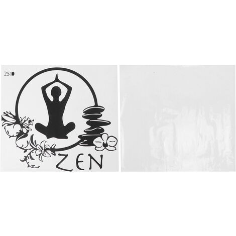 Autocollant Mural Demi-Mandala Décoratif - Style Yoga Boho Méditation - Vinyle Amovible - Personnalisable - Marque Oracal