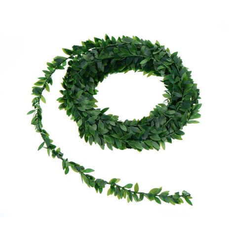 Jeffergarden Couronne de Noël, Vigne de Fleurs Artificielles Réalistes, Flexible et Facile à Décorer, Plastique PVC Durable, Feuille Verte pour Arbre de Noël, Mariage, Fête (a) (1/5)