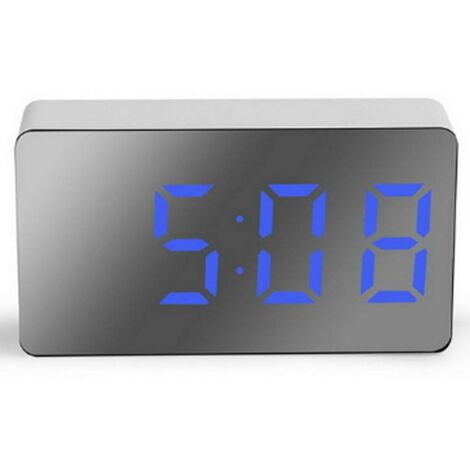 Jeffergarden LED miroir réveil numérique réveil multifonctionnel Mini réveil électronique pour chambre salon bureau (1/5)