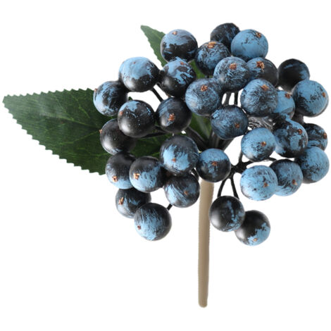 Jeffergarden Faux Holly Berry Branch, Simulation de Baies de Noël Fleurs Petit Bouquet de Fruits Branche Ornements de Salon (B) (1/5)