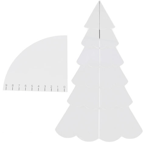 Jeffergarden Ensemble de courtepointe d'arbre de nol fait à la main, en acrylique Transparent, modèle de couture, ensemble d'outils de règle pour la fabrication de tapis de bol S (1/5)