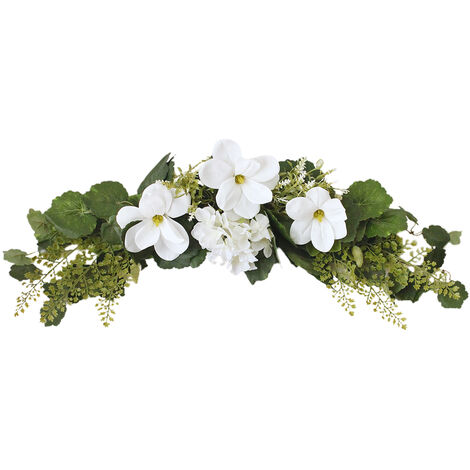 Jeffergarden Décorations de Porte de Guirlande de Printemps, Faux Accessoires de Fleurs de Célébration D'église pour la Photographie de Fête de Mariage (Z) (1/5)