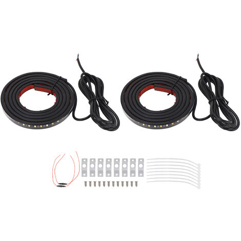 Jeffergarden Lumières LED pour marchepied, 2 pièces, 800LM, blanc ambre, 12V à 24V, pour camionnettes, SUV, ATV (1/5)