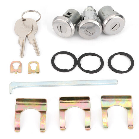 GARRYFIZH Kit de serrures Cutlass pour porte et coffre, clé de remplacement 654394765282, compatible avec Chevelle (1/5)