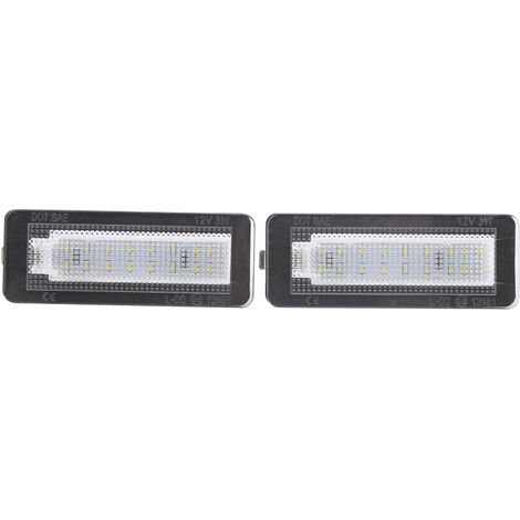 GSOWO LED Éclairage Plaque Immatriculation Mercedes Smart Fortwo Cabriolet W450 W451 W453 - Canbus Sans Erreur, 18 SMD, Lot De 2