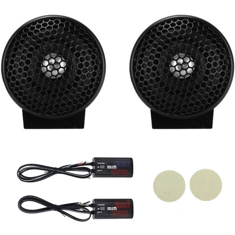 Qiilu Haut-parleur de voiture 12V Voiture Tweeter 500W Mini Voiture Haut-Parleur 35mm 98dB
