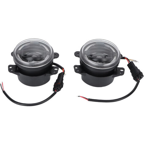 Jeffergarden pièces 4 pouces LED pare-chocs avant antibrouillard feux de conduite ronds remplacement pour Jeep Wrangler 20072018 (1/5)