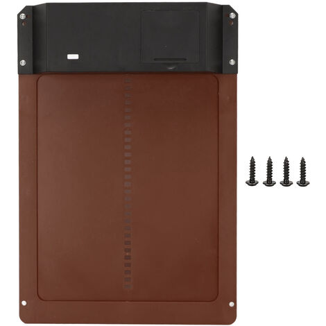 Jeffergarden Détection automatique de lumière de porte de poulailler, étanche IP44, alimentée par batterie, porte de poulailler marron (1/5)