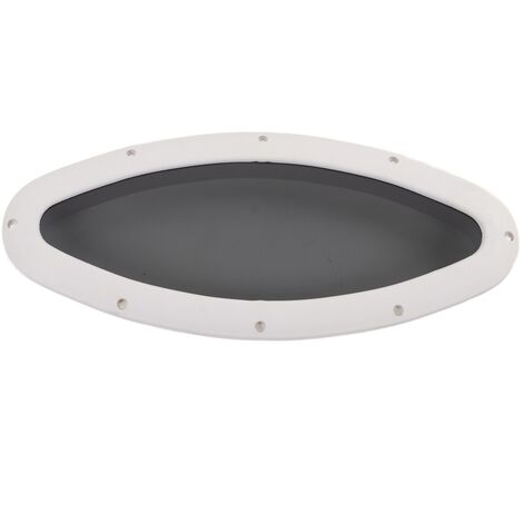 Jeffergarden Fenêtre de hublot ovale 465x200mm, anti-uv, étanche, trappe Marine, pour Yacht, cabine de bateau, magasin, salle de conférence (1/5)