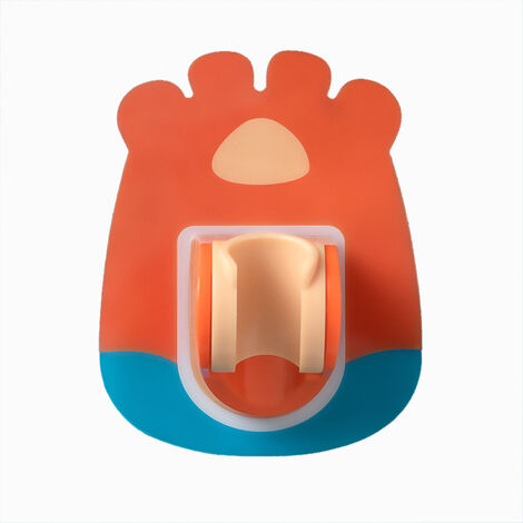 Jeffergarden Support de pommeau de douche salle de bain sans couture étanche douche support de base fixe avec crochetOrange (1/4)