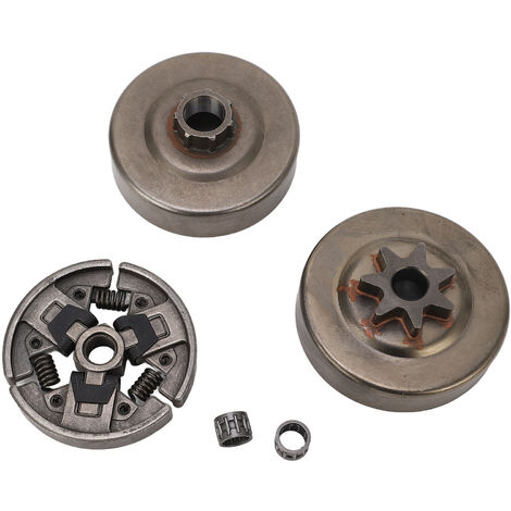 LinDuxe Kit de roulement à aiguilles de tambour d'embrayage de pignon 3/8 7T pour pièces de rechange de tronçonneuse Stihl MS290 MS390 029 039 MS310 avec rondelle à vis sans fin E-Clip