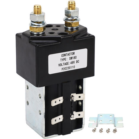 Jeffergarden Solénode de contacteur DC en alliage métallique robuste 48V SW180 pour chariot de golf, camion, chariot élévateur (1/5)