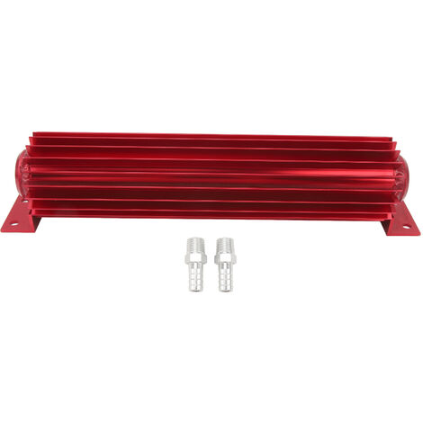 Jeffergarden Refroidisseur à double canal de transmission de 12 pouces en aluminium anodisé à ailettes de transmission à double passage Dissipateur de chaleur universel adapté pour voiture camion roug