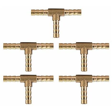 Raccord En T Laiton 19mm Pour Tuyau Arrosage - Connecteur 3 Voies, Vanne Rotative - Compatible Air, Eau, Huile, Carburant