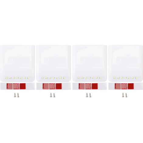 GARRYFIZH Lot de 4 lampes LED à détecteur de mouvement (7 capteurs) pour placard, sous meuble, lumière blanc chaud 2700K, pour armoire, placard ou tiroir.