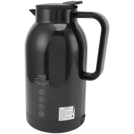 Bouilloire électrique pour voiture,24V,1200ml,avec Base en acier  inoxydable,bouteille d'eau chauffante pour café et thé - Type Black