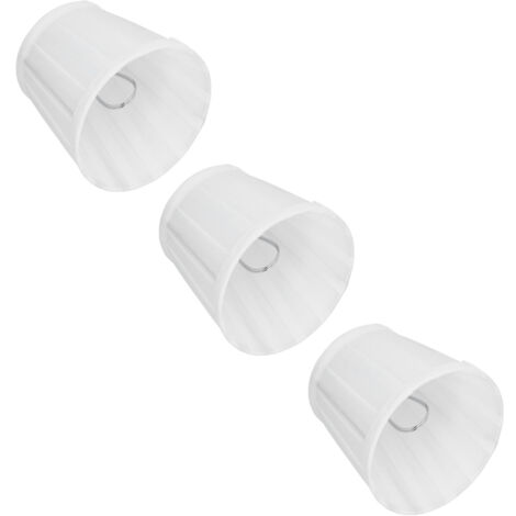 2 Abat-jour En Tissu Blanc E14 - Pour Lampes De Table, Lampadaires, Lustres, Décoration Intérieure Maison