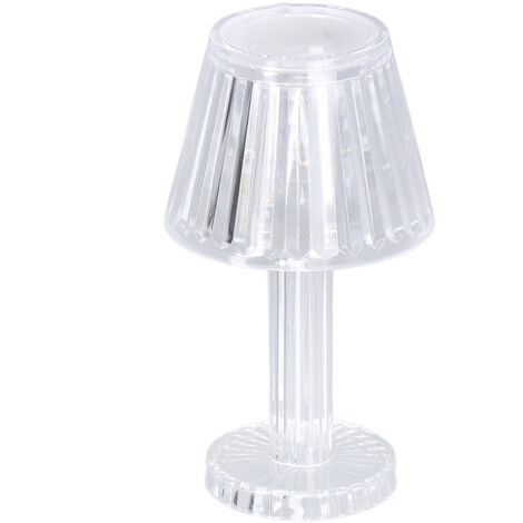 GARRYFIZH Lampe de table Crystal Diamond, transmission lumineuse intense, transparente, mini, étanche, pour chambre ou chevet, blanc chaud (1/5)