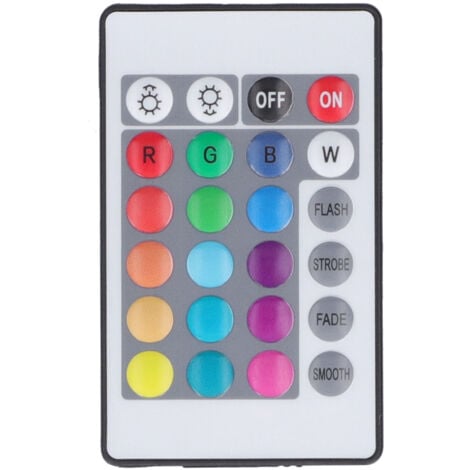 Jeffergarden Boule lumineuse LED avec télécommande à 24 touches, lampe Globe RGBW, veilleuse avec 16 couleurs à intensité variable, 4 Modes, 15x15cm