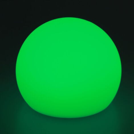 Jeffergarden Boule lumineuse LED avec télécommande à 24 touches, lampe Globe RGBW, veilleuse avec 16 couleurs à intensité variable, 4 Modes, 15x15cm