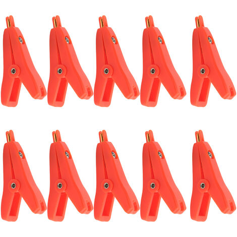 Amindz 60 Pièces Clip Crocodile Isolé Métallique,Crocodile Plaqué Nickel Pince,Pince Crocodile avec Vis,Longueur 50mm,Pinces Crocodiles pour Tests Électriques de Laboratoire et Câble