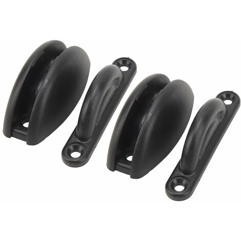 Verrou De Porte En Nylon Pour Camping-car, Caravane, Bateau - Avec 2 Clés - Noir - Dimensions 84x86,8 Mm