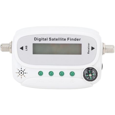 GARRYFIZH Détecteur de Satellite numérique, recherche de Signal d'antenne TV, compteur de force avec boussole, alarme sonore 13-18VDC