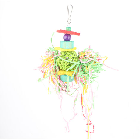 Jeffergarden Jouets à mcher pour oiseaux, broyeur de nourriture, perroquet, Cage suspendue, jouet pour oiseaux de compagnie (1/5)