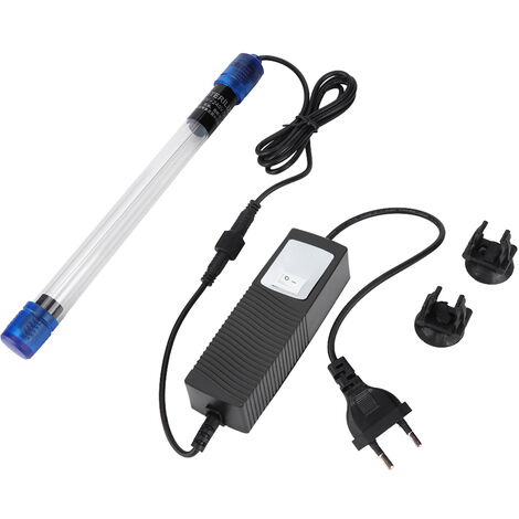 Jeffergarden Lampe de nettoyage UV pour Aquarium, élimination des algues sous-marines, lumière d'eau, prise ue, 220V