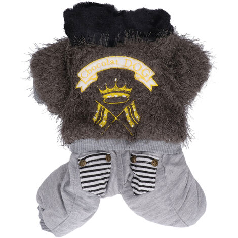 Jeffergarden Vêtements d'hiver pour chien, Style classique exquis, doux, confortable, épais, vêtements chauds pour chiot, vêtements d'hiver M (1/5)
