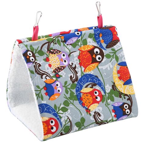 Jeffergarden Hamac doux et chaud pour oiseaux de compagnie, Cage pour perroquet, cabane suspendue, tente, lit, grotte, balanoire, jouet(6) (1/5)