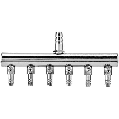 Jeffergarden Débit d'air pour Aquarium en acier inoxydable, 8mm tournant vers 4mm, vanne de contrle de séparation (6 voies) (1/5)